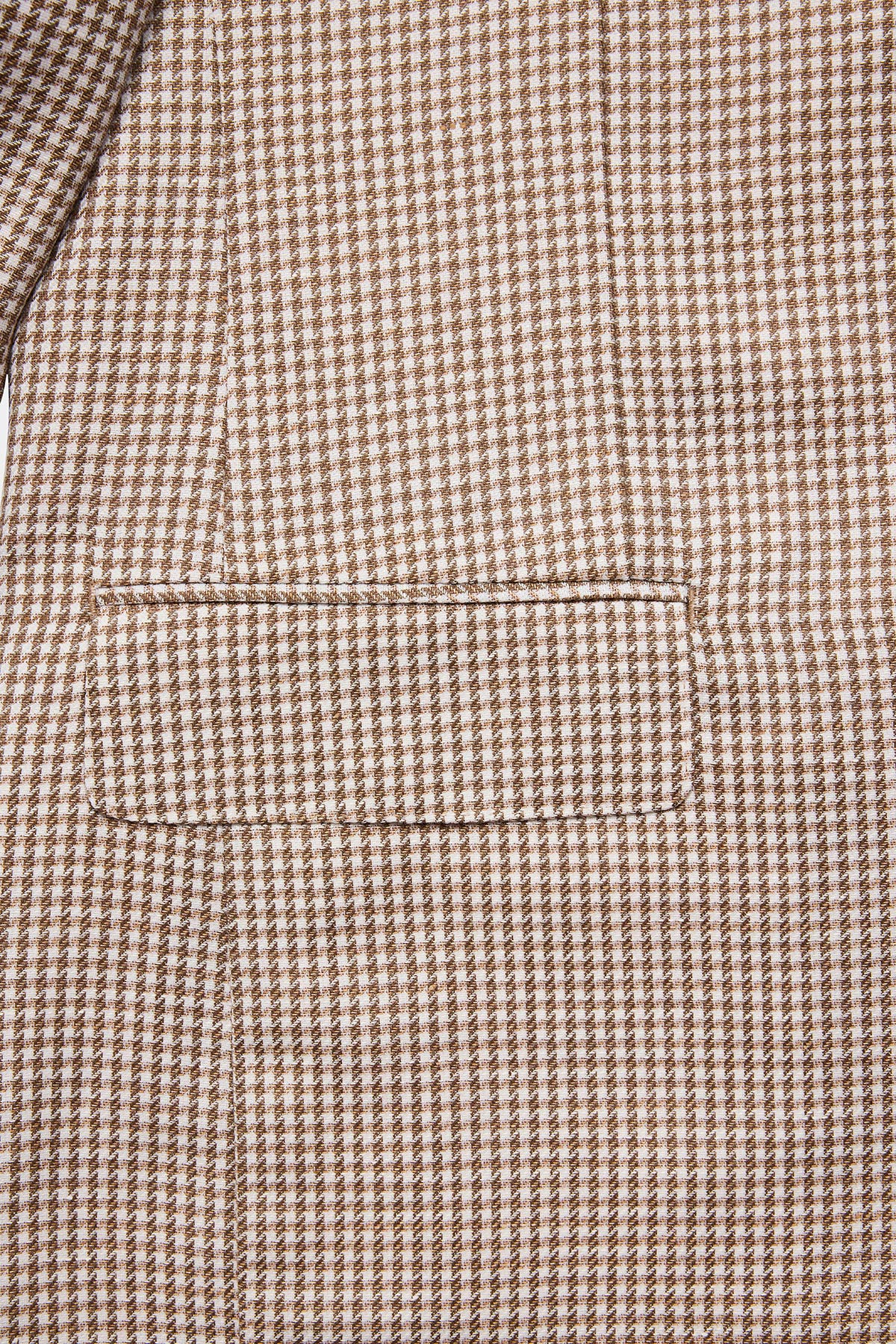 Marcus blazer - Wool/linen in brown houndstooth - Image 6