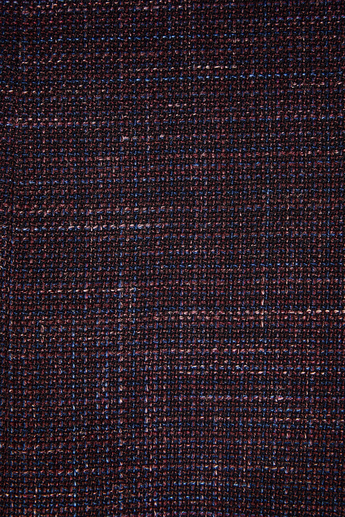 Marcus Blazer - Wool/Linen In Burgundy With Textured Slub Effect - Image 5
