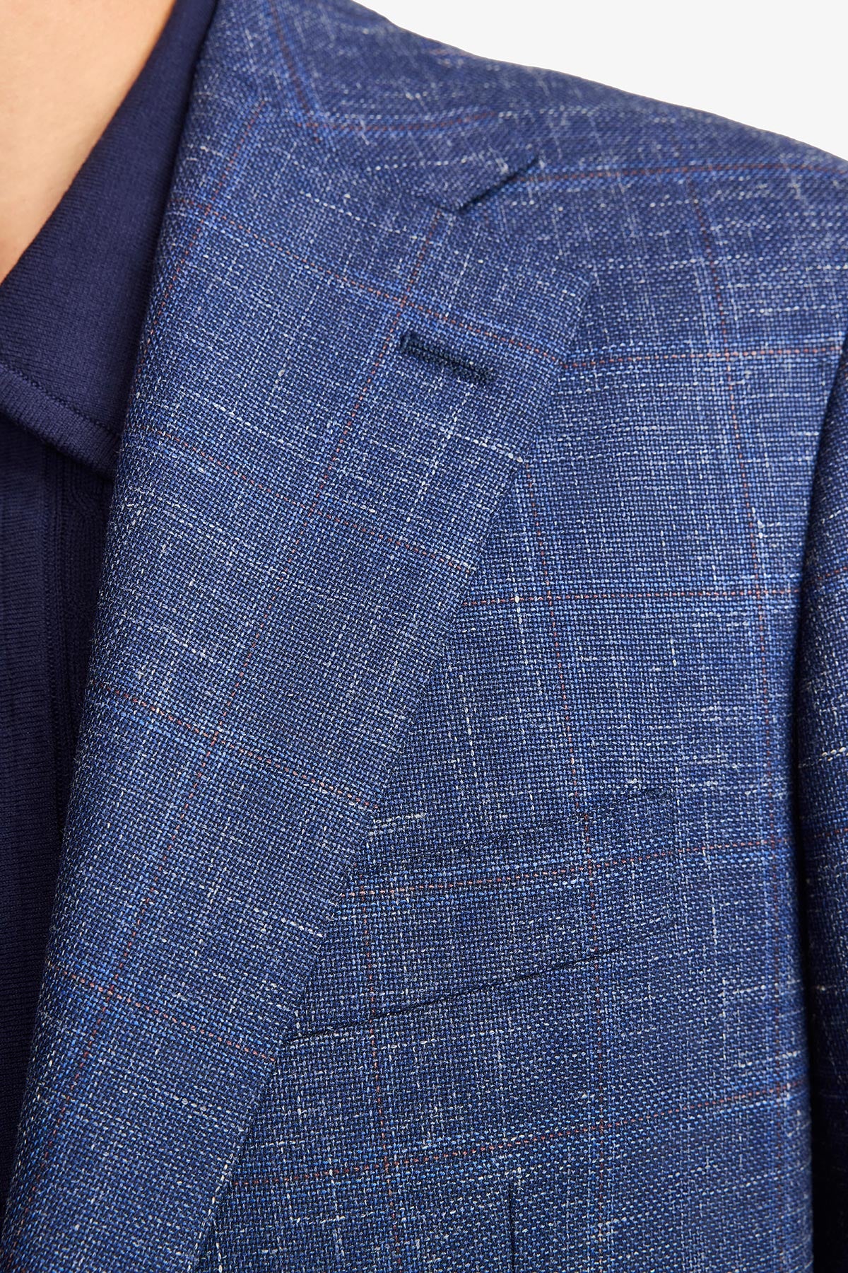 Marcus blazer - Wool/linen/silk in blue with flax - Image 11
