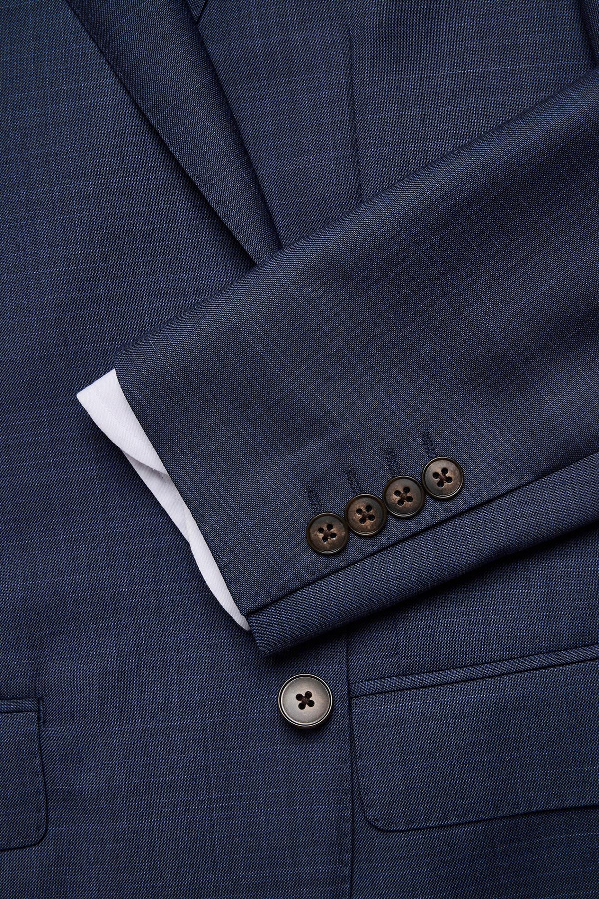 Mateo suit - Mid blue multicheck, super 110's - Image 4