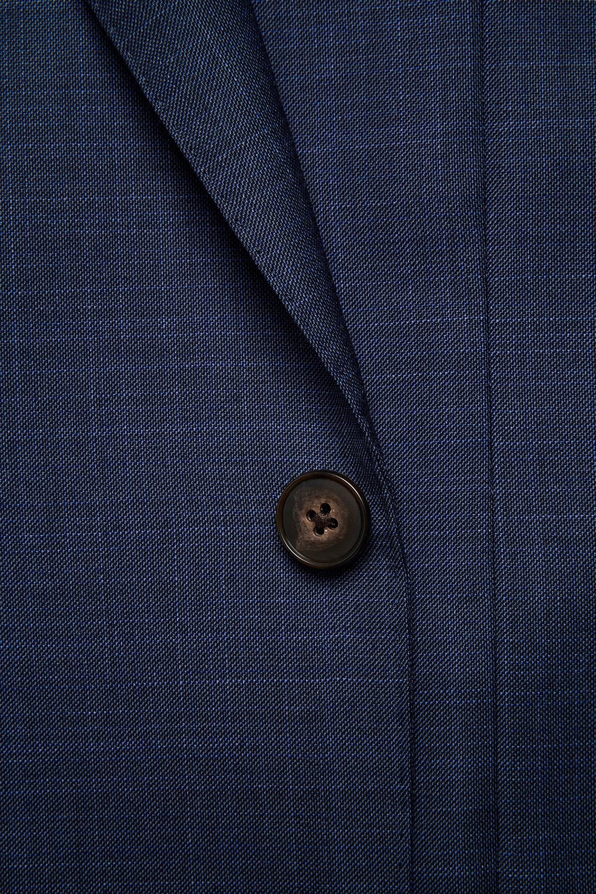 Mateo suit - Mid blue multicheck, super 110's - Image 5
