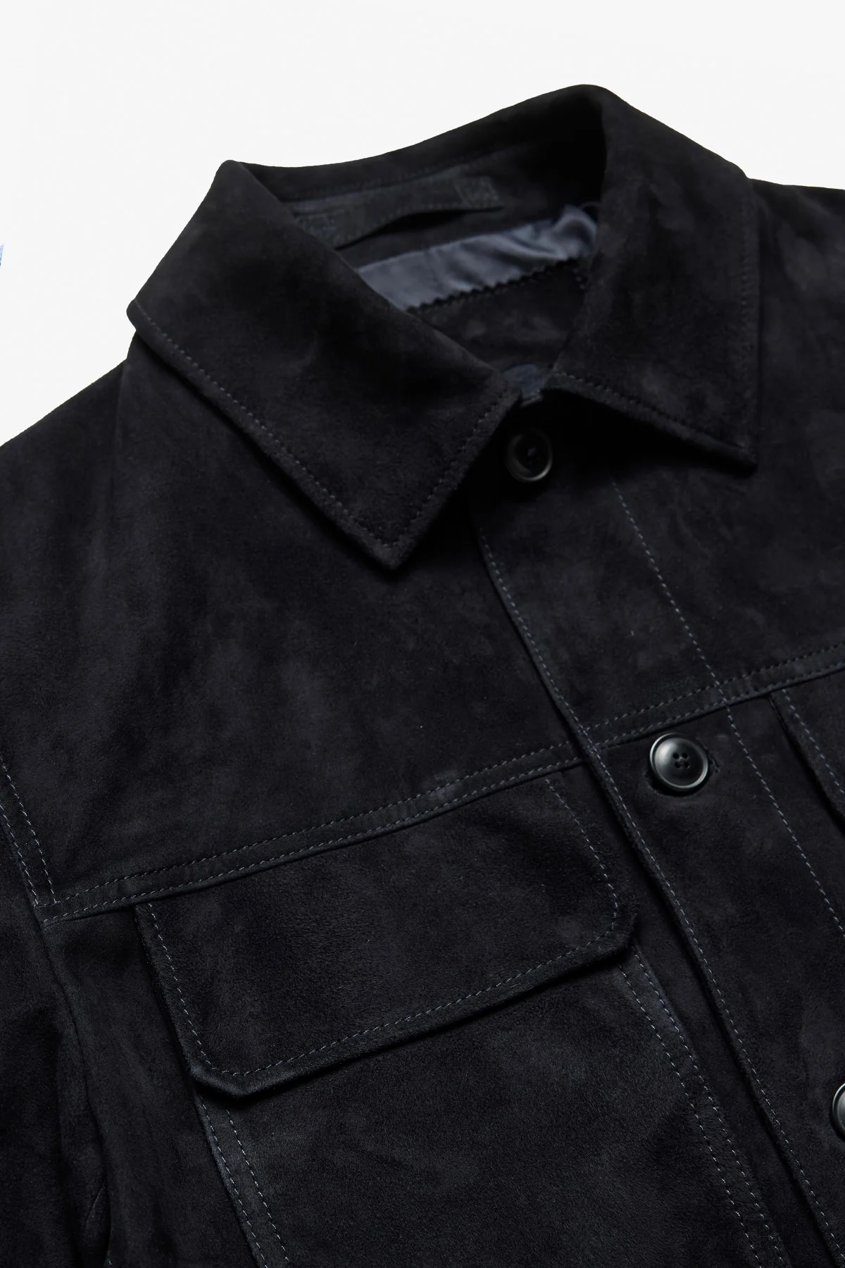 Mercer Navy Suede Jacket - Image 3