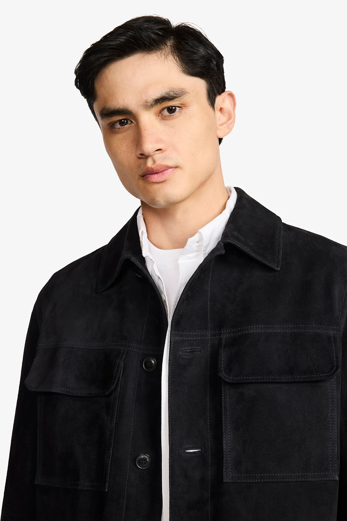 Mercer Navy Suede Jacket - Image 6