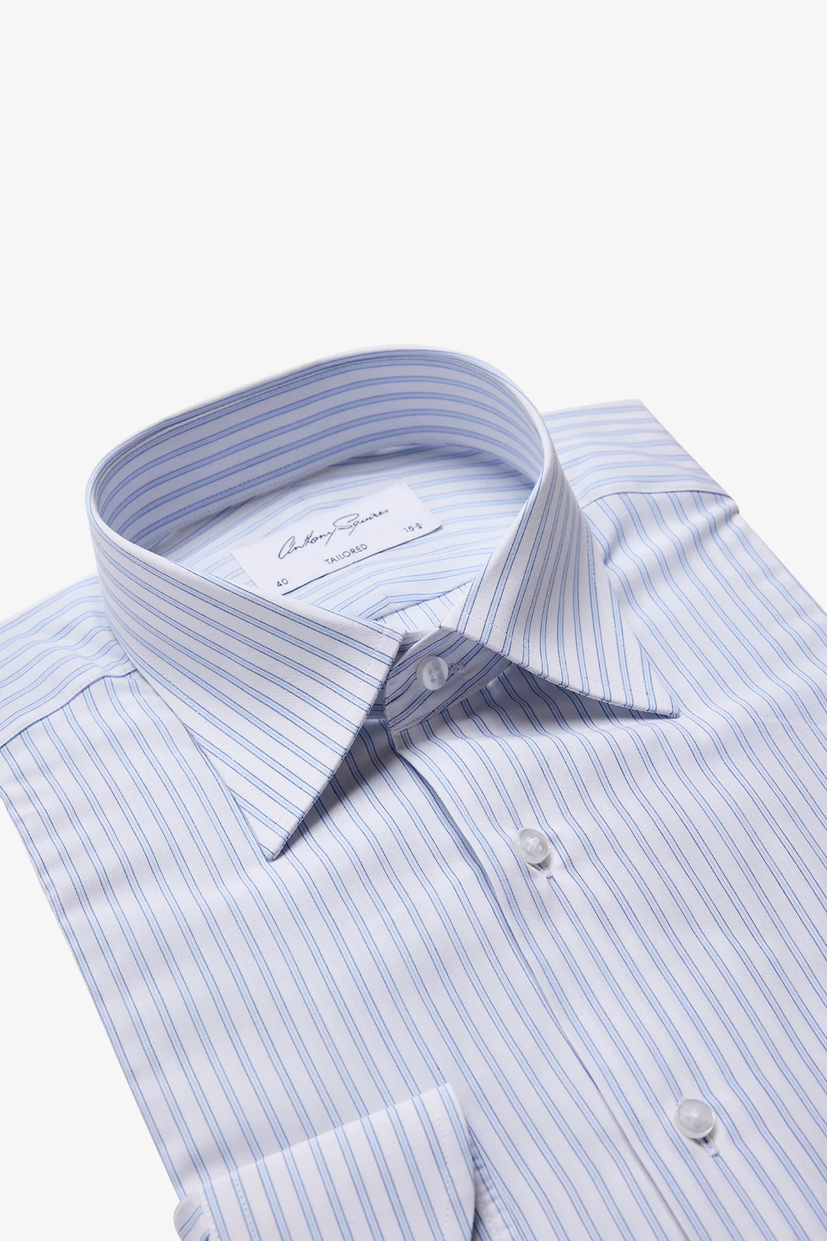 Norris formal shirt - blue stripe - Image 3