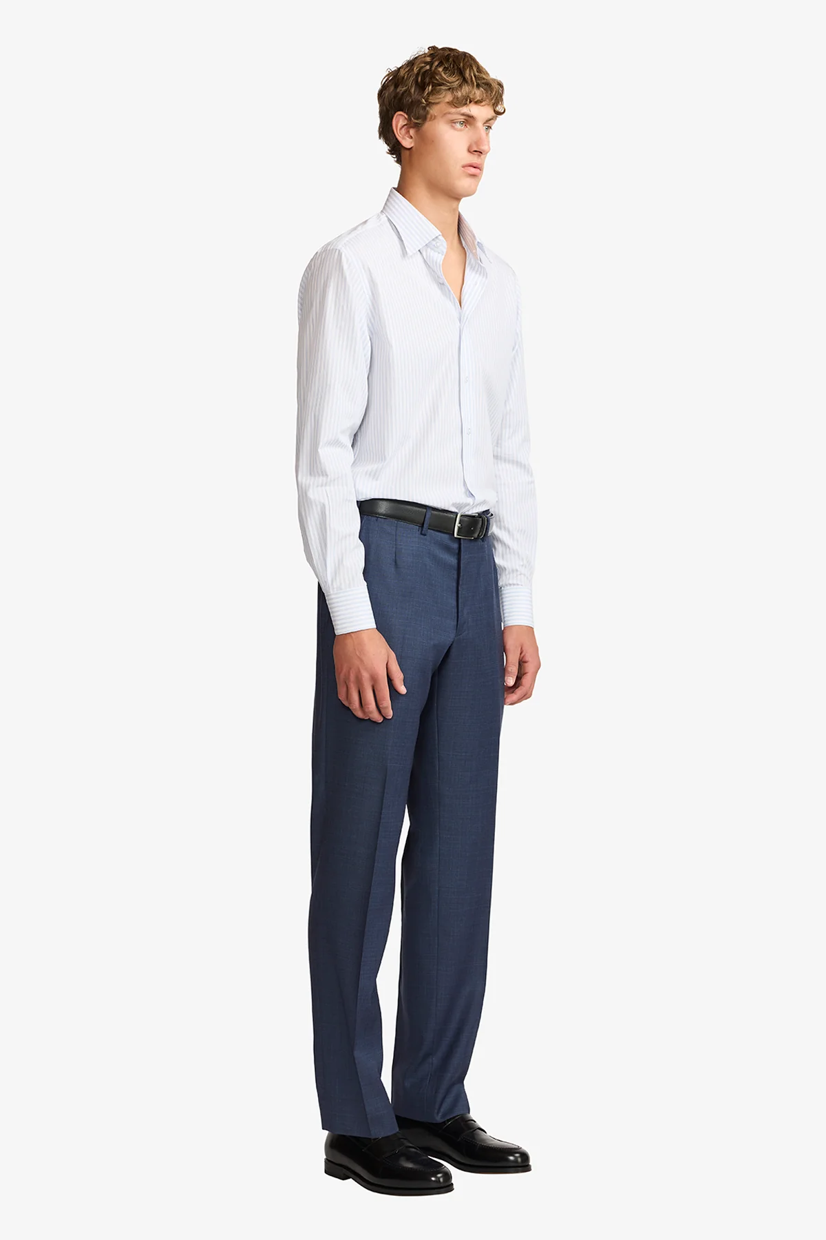 Norris formal shirt - blue stripe - Image 4