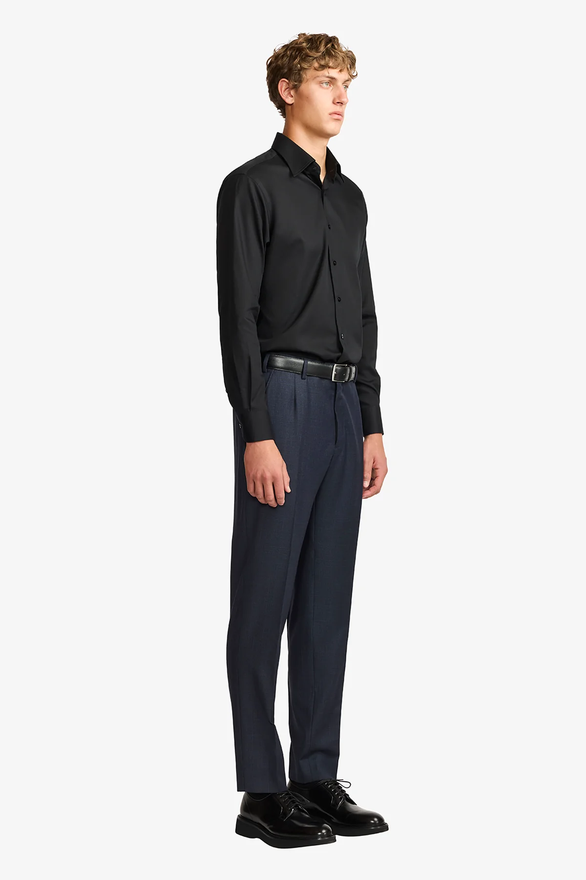 Norris formal shirt - fine black twill - Image 4