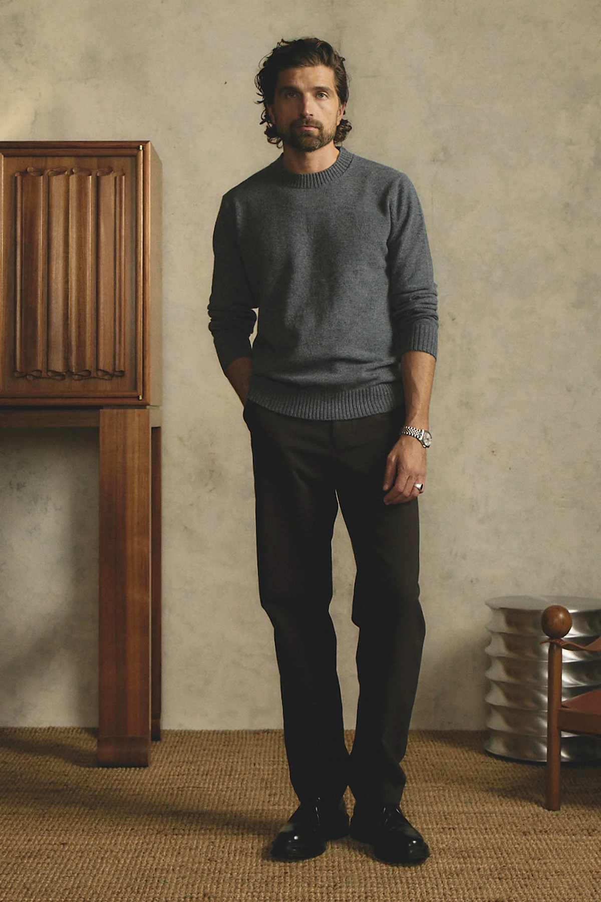 Orlando grey cashmere blend crew knit - Image 6