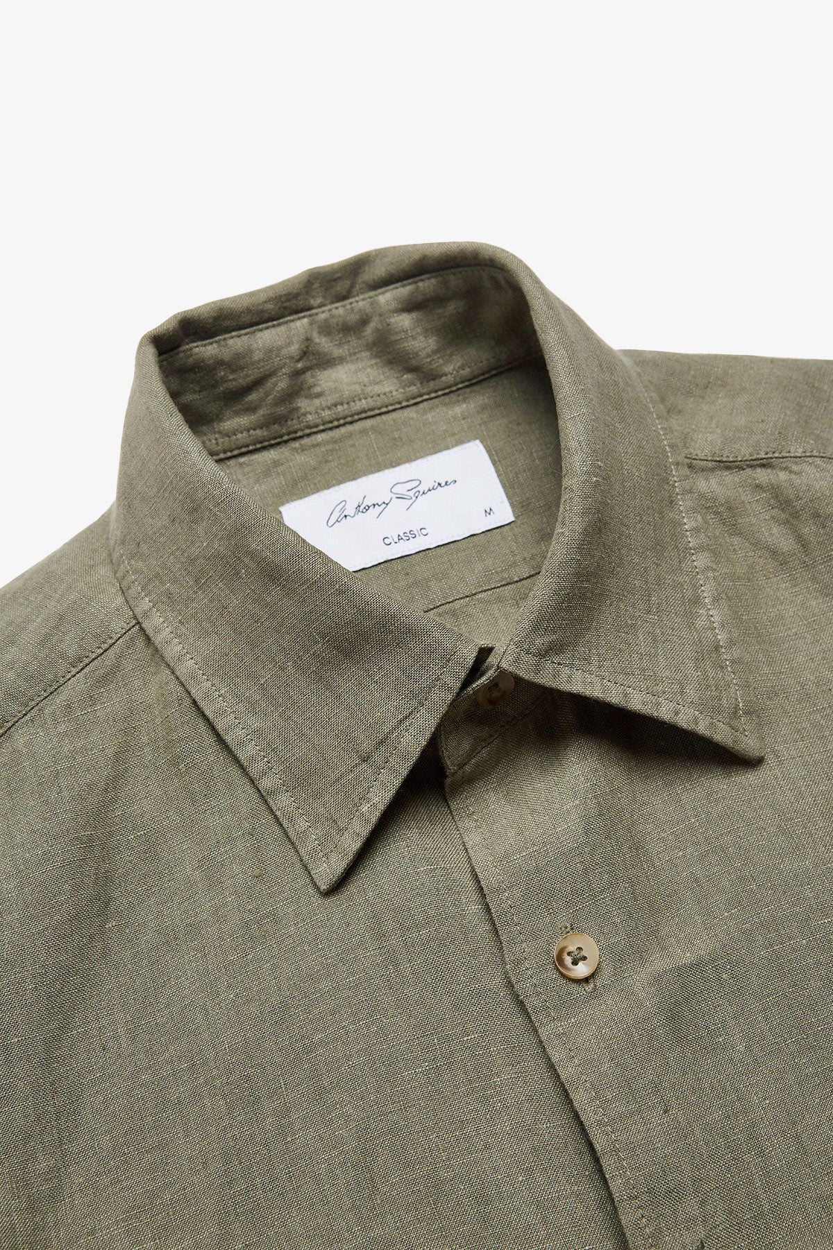 Quy olive linen shirt - Image 3