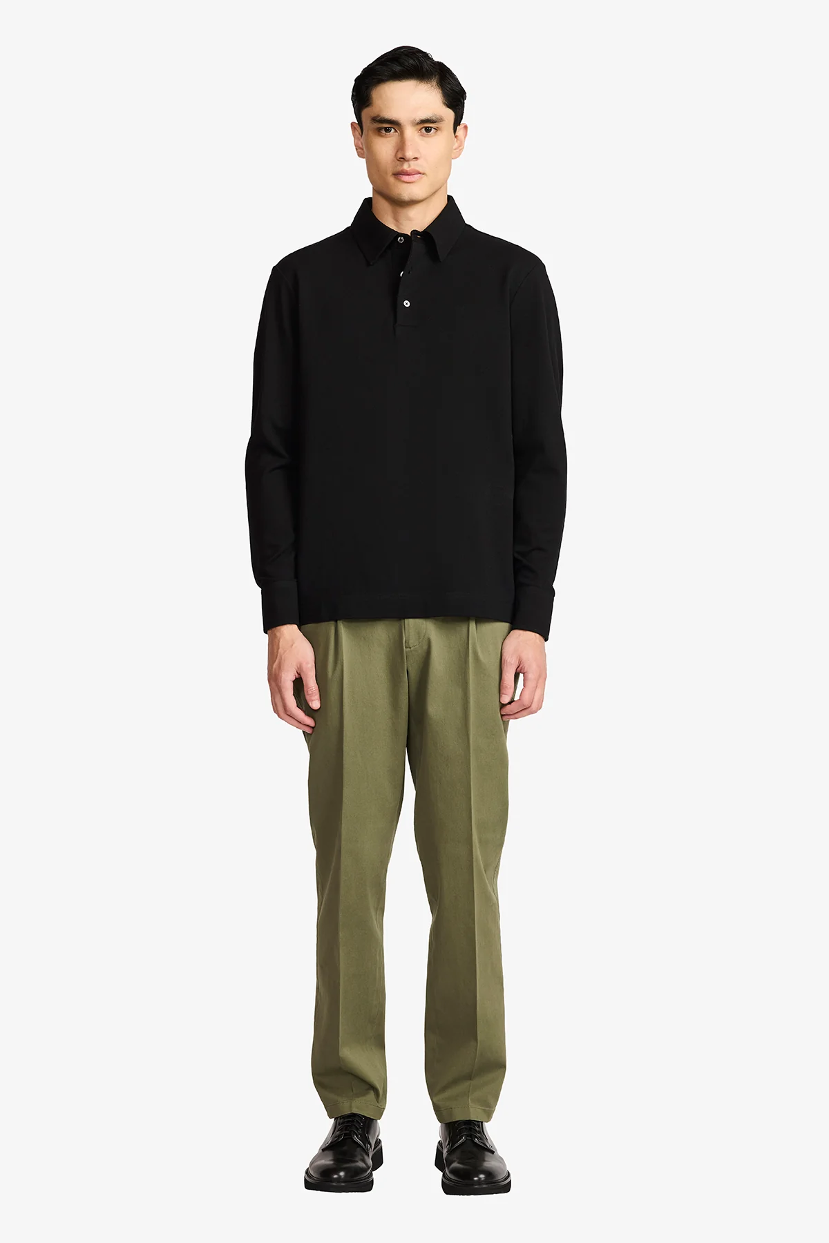 Raffa Black Knitted Polo - Image 2