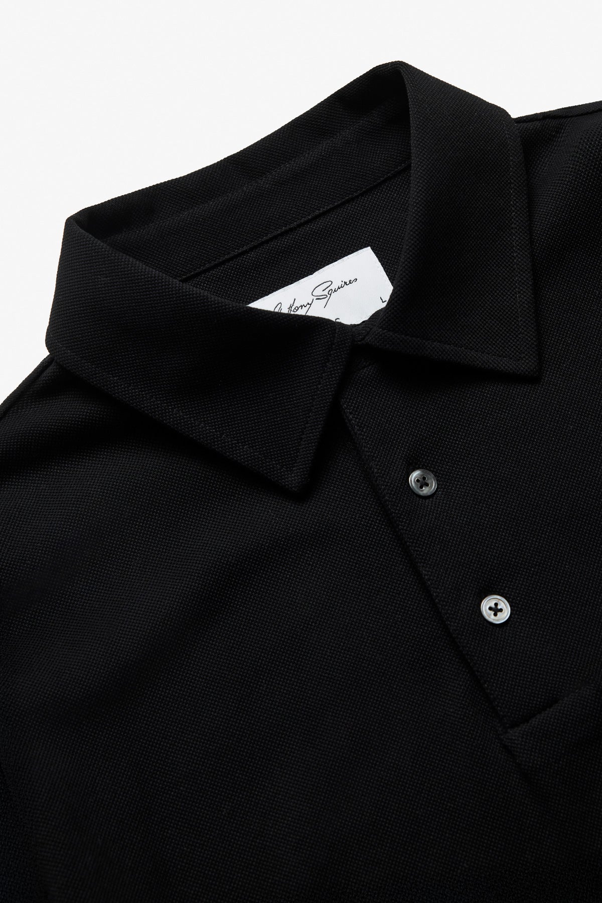 Raffa Black Knitted Polo - Image 3
