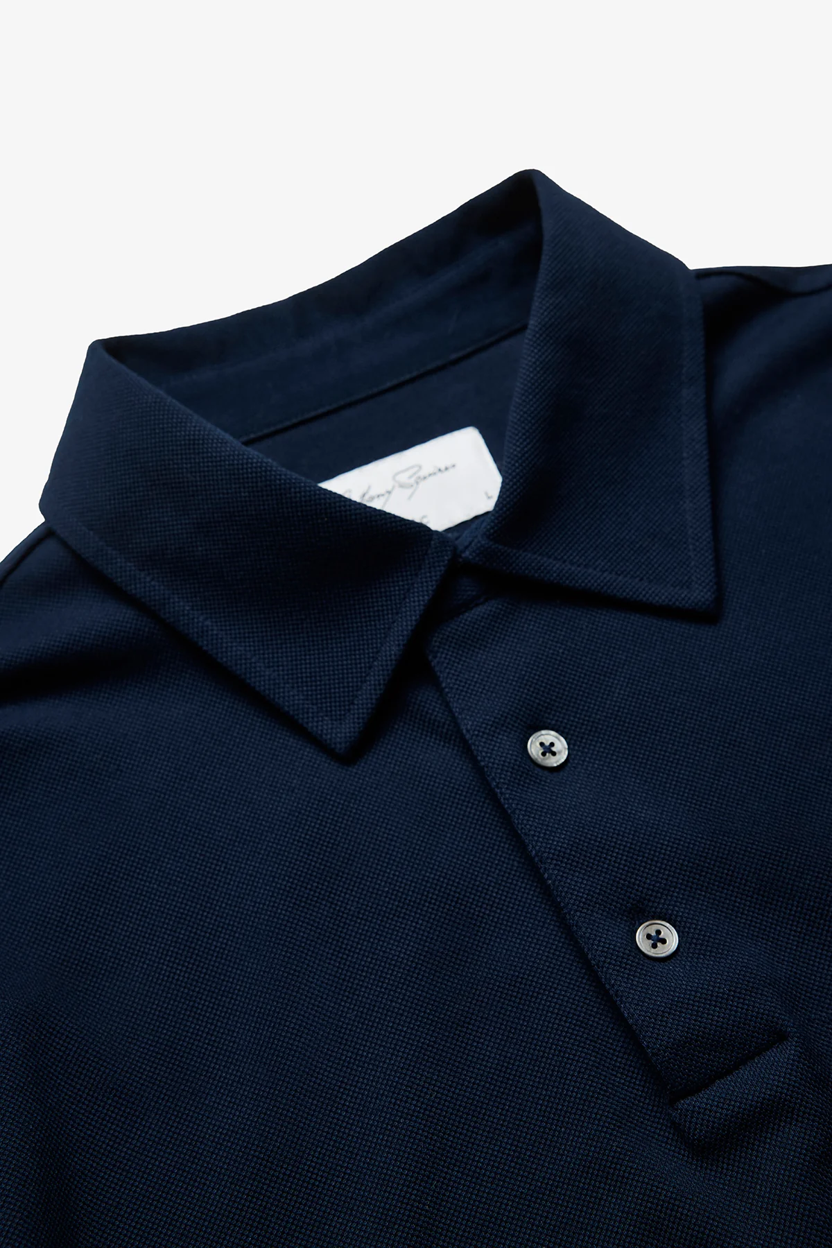 Raffa Navy Blue Knitted Polo - Image 3