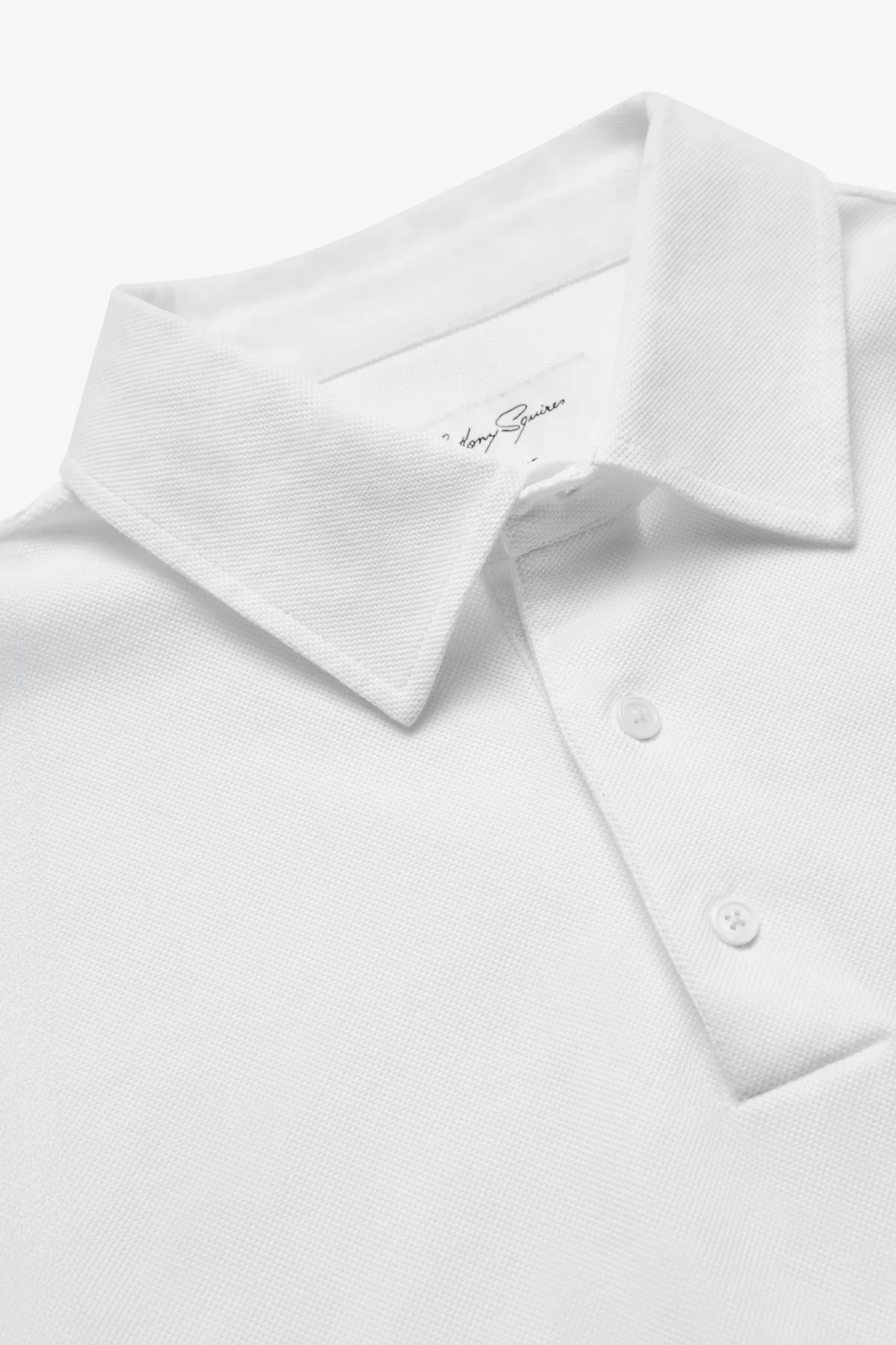 Raffa White Knitted Polo - Image 3