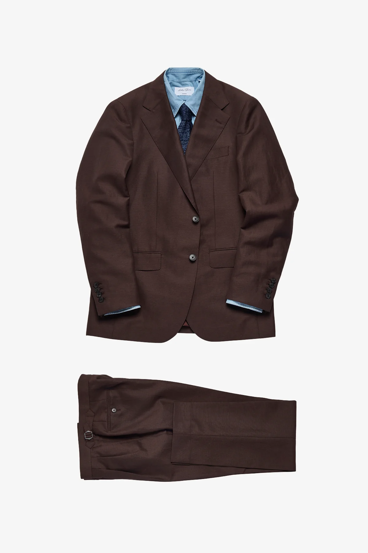 Romeo suit - Brown linen/wool blend