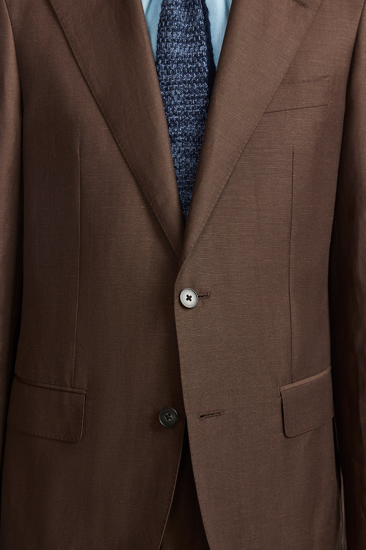 Romeo suit - Brown linen/wool blend - Image 10