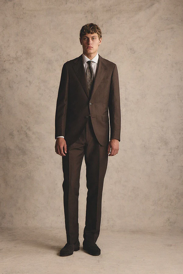 Romeo suit - Brown linen/wool blend - Image 12