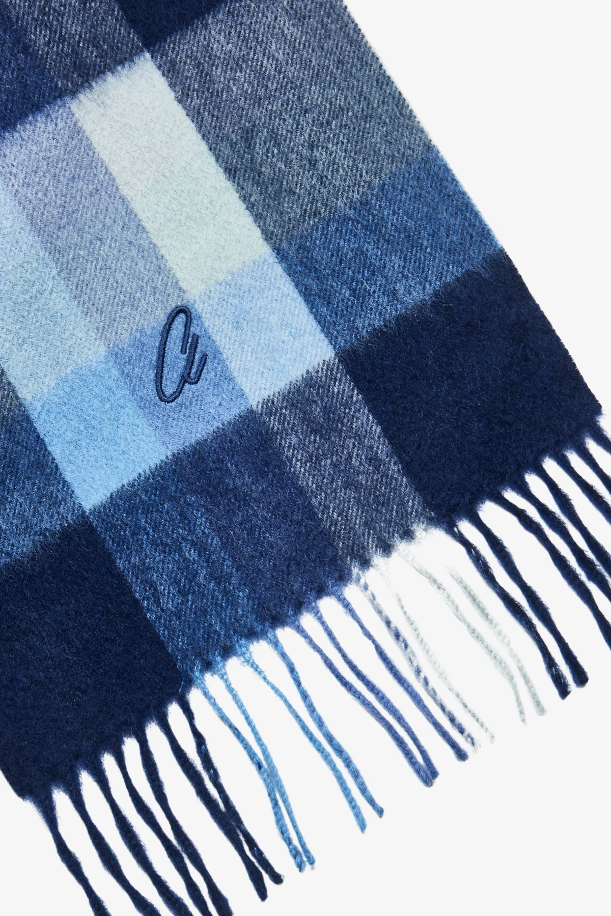 Scarf - Cashmere Blue Check - Image 2