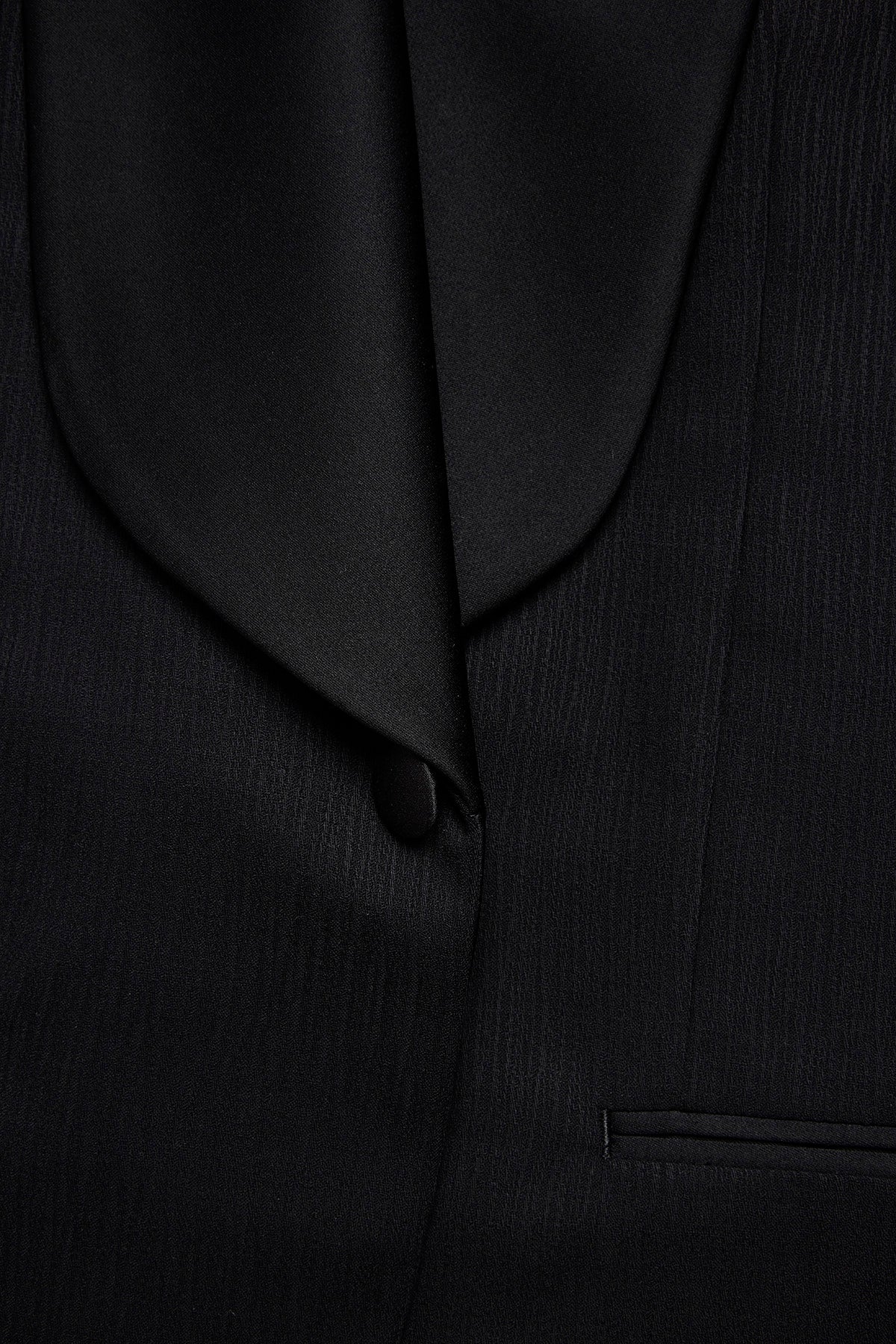 Shawn blazer - Wool in black with surface interest - Image 5