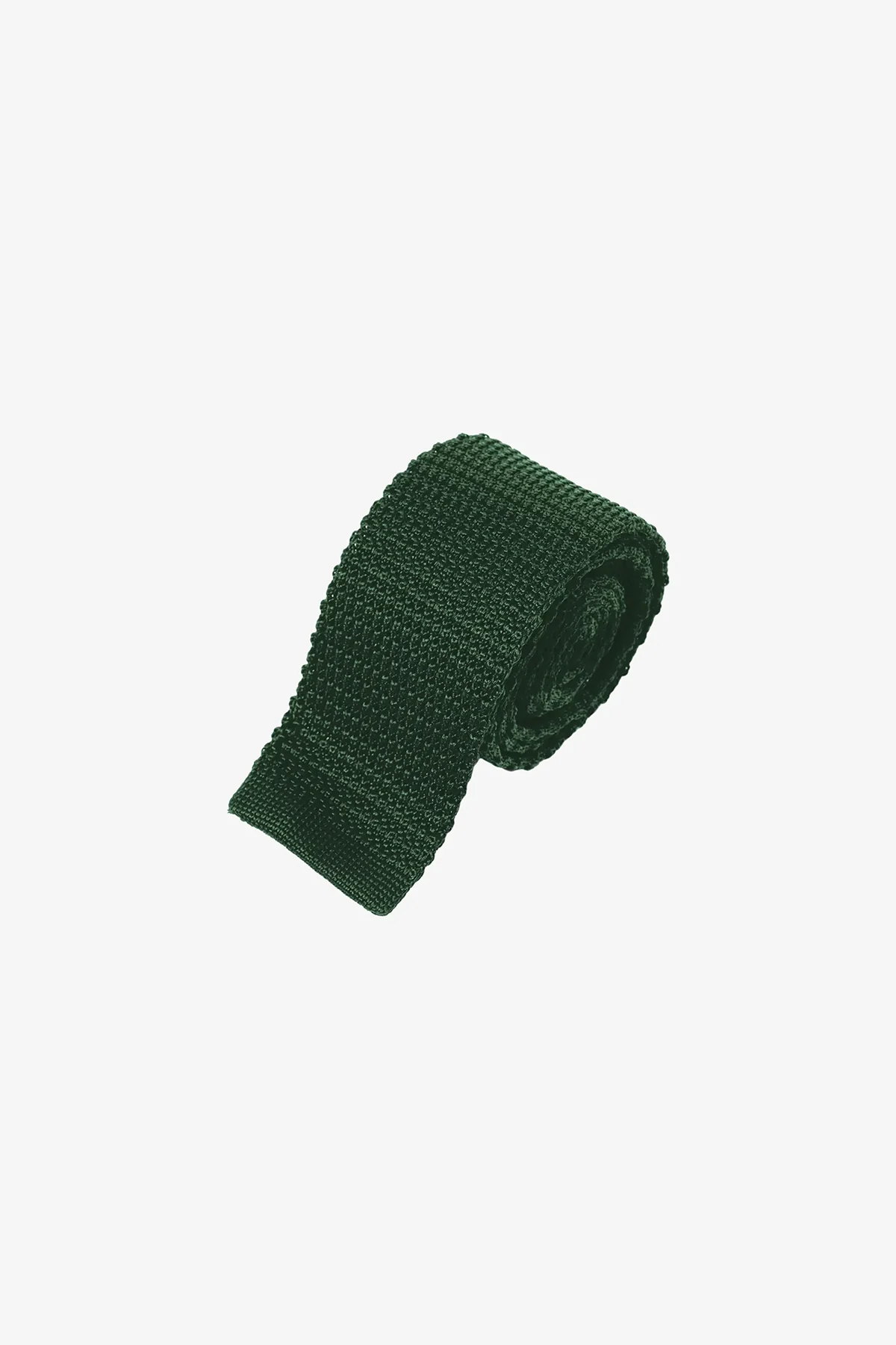 Silk Knitted Tie - Forest Green