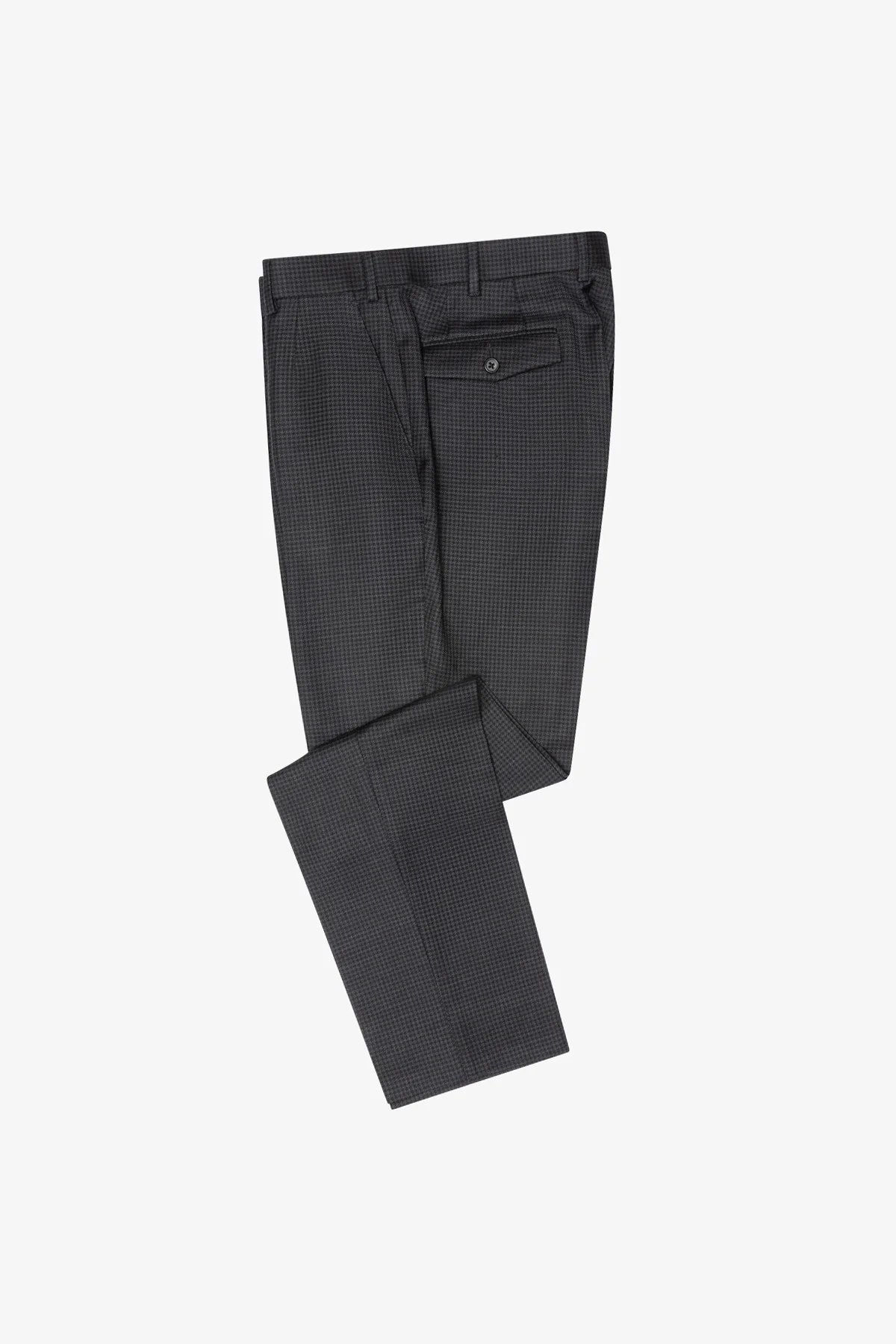 Slack Trouser - Wool In Tonal Houndstooth