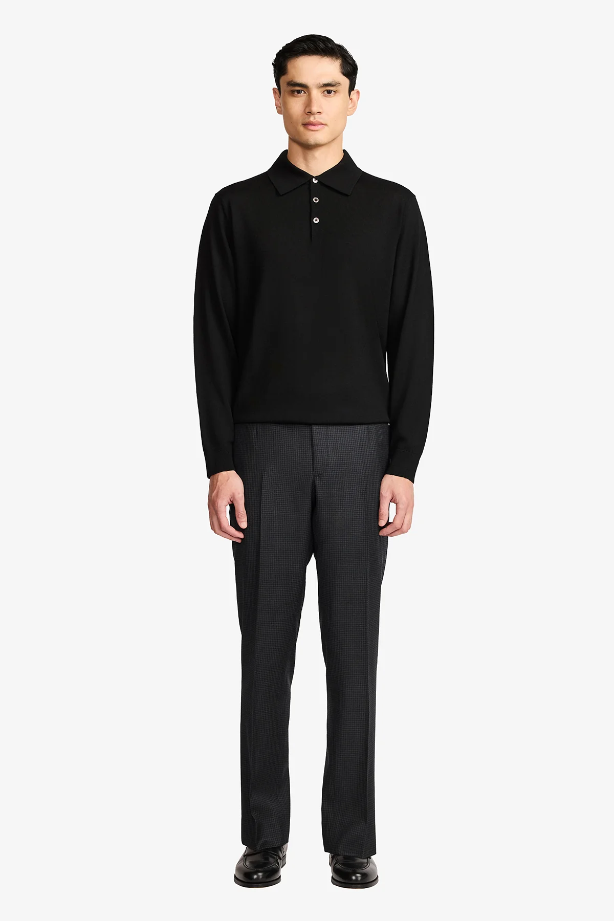 Slack Trouser - Wool In Tonal Houndstooth - Image 2