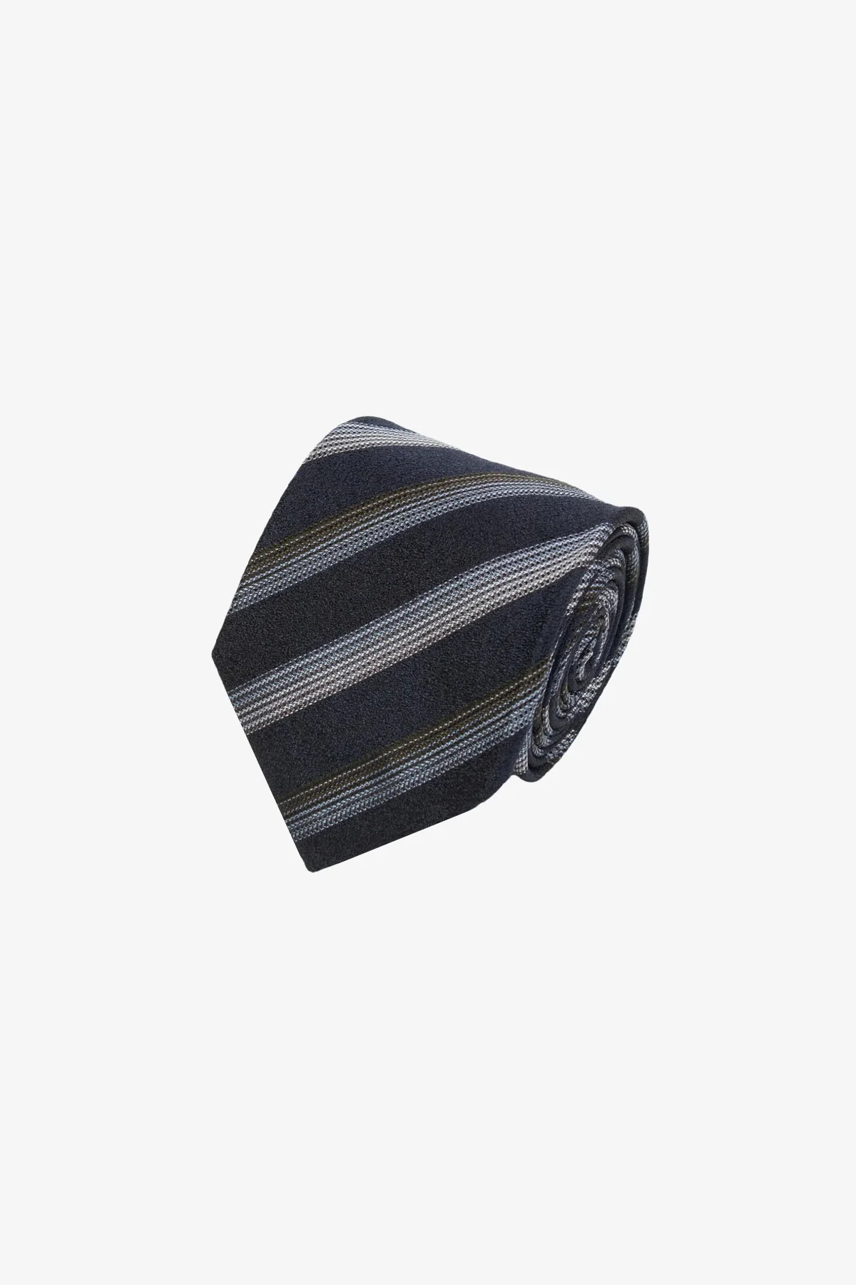 Tie - Silk blue with stripes
