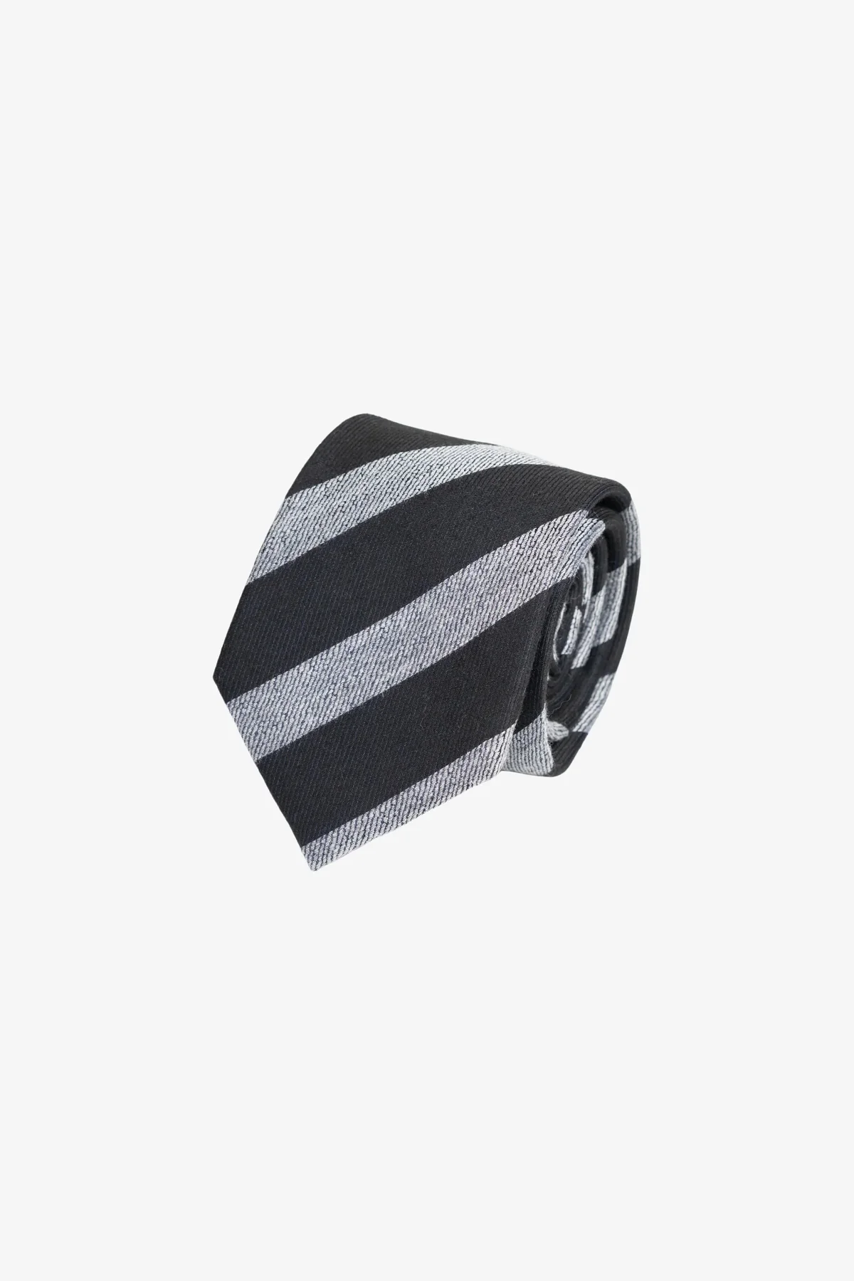 Tie - Silk black stripes