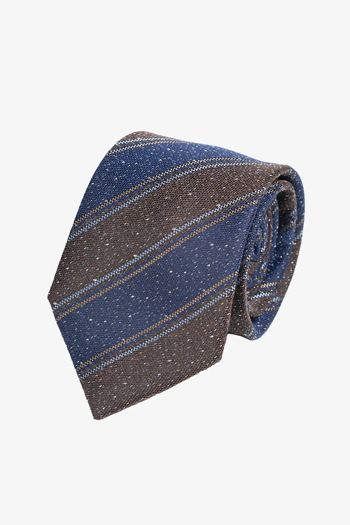 Tie - Silk blue stripe with green