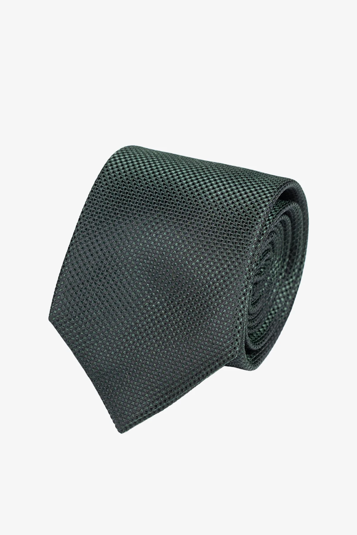 Tie - Silk green diamond design