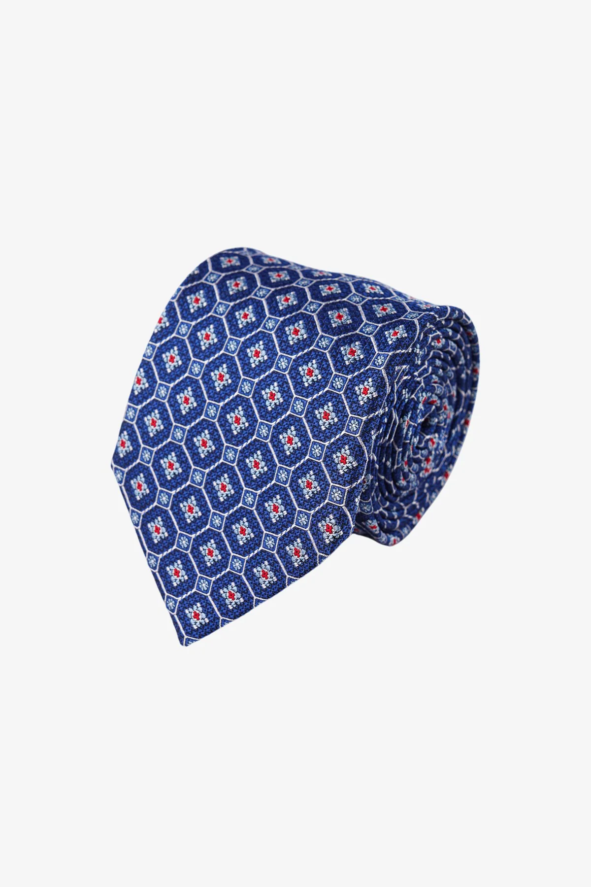 Tie - Silk Blue Pattern