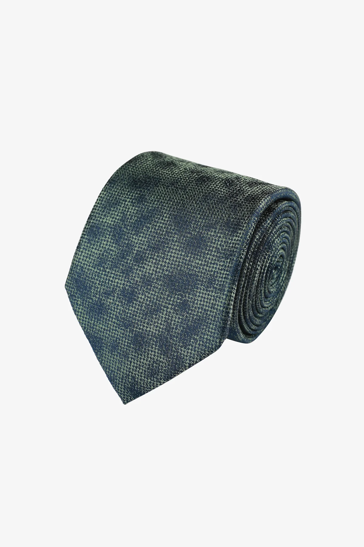 Tie - Silk deep green design