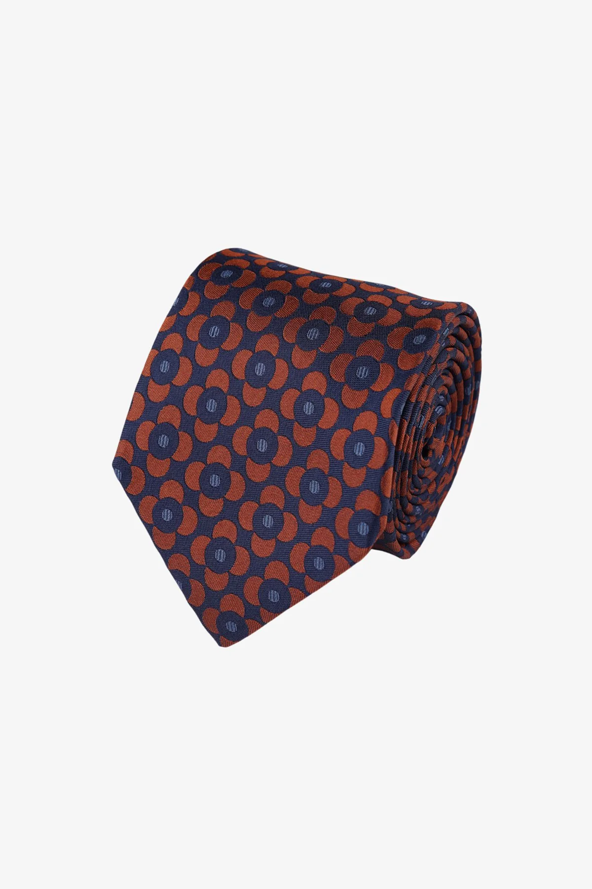 Tie - Silk Navy/Red Florals