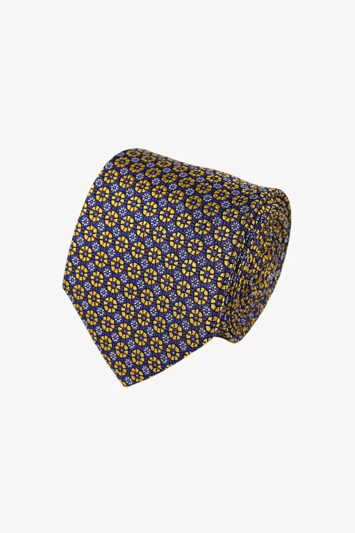 Tie - Silk Navy/Yellow Floral