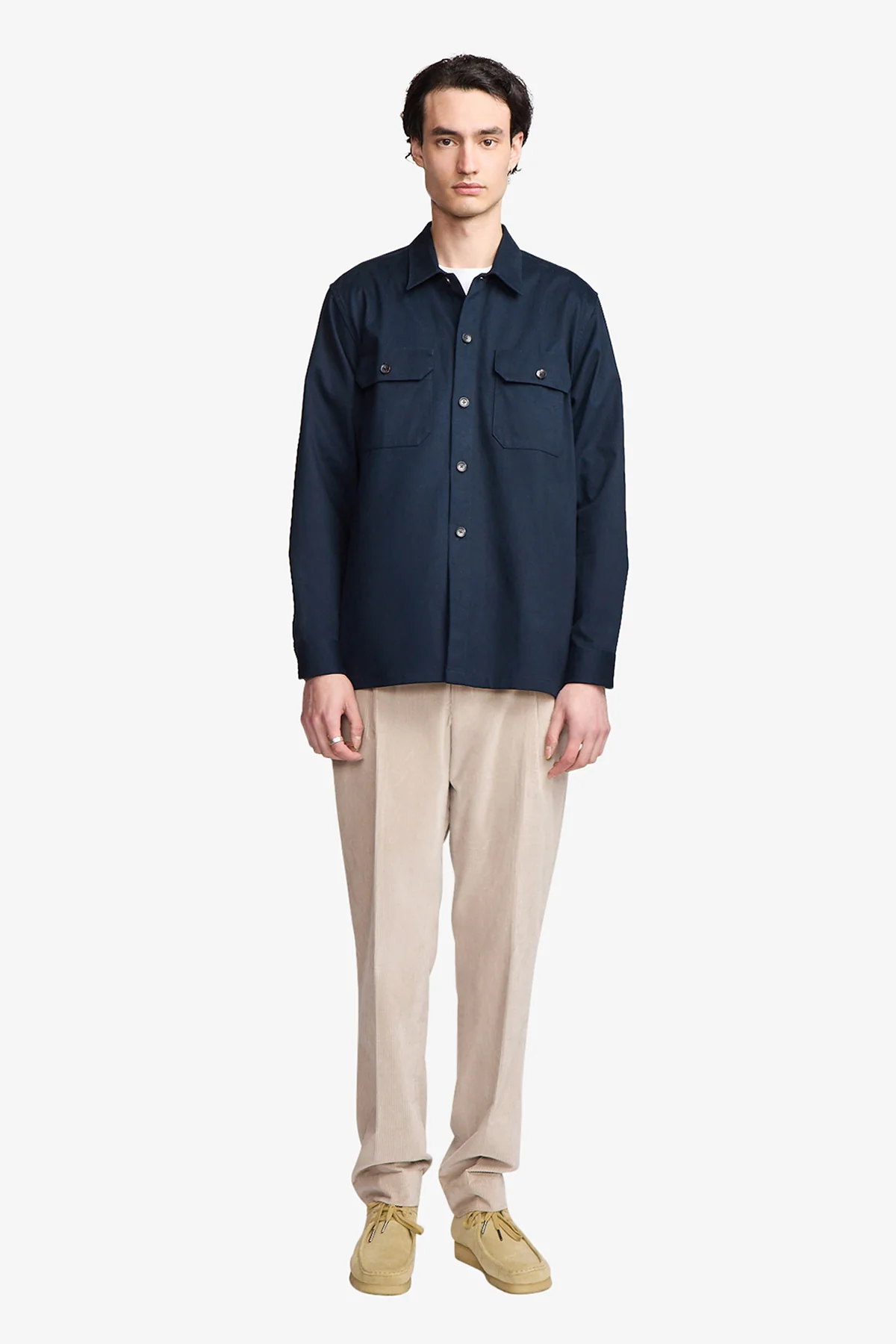 Wright navy overshirt - Image 2