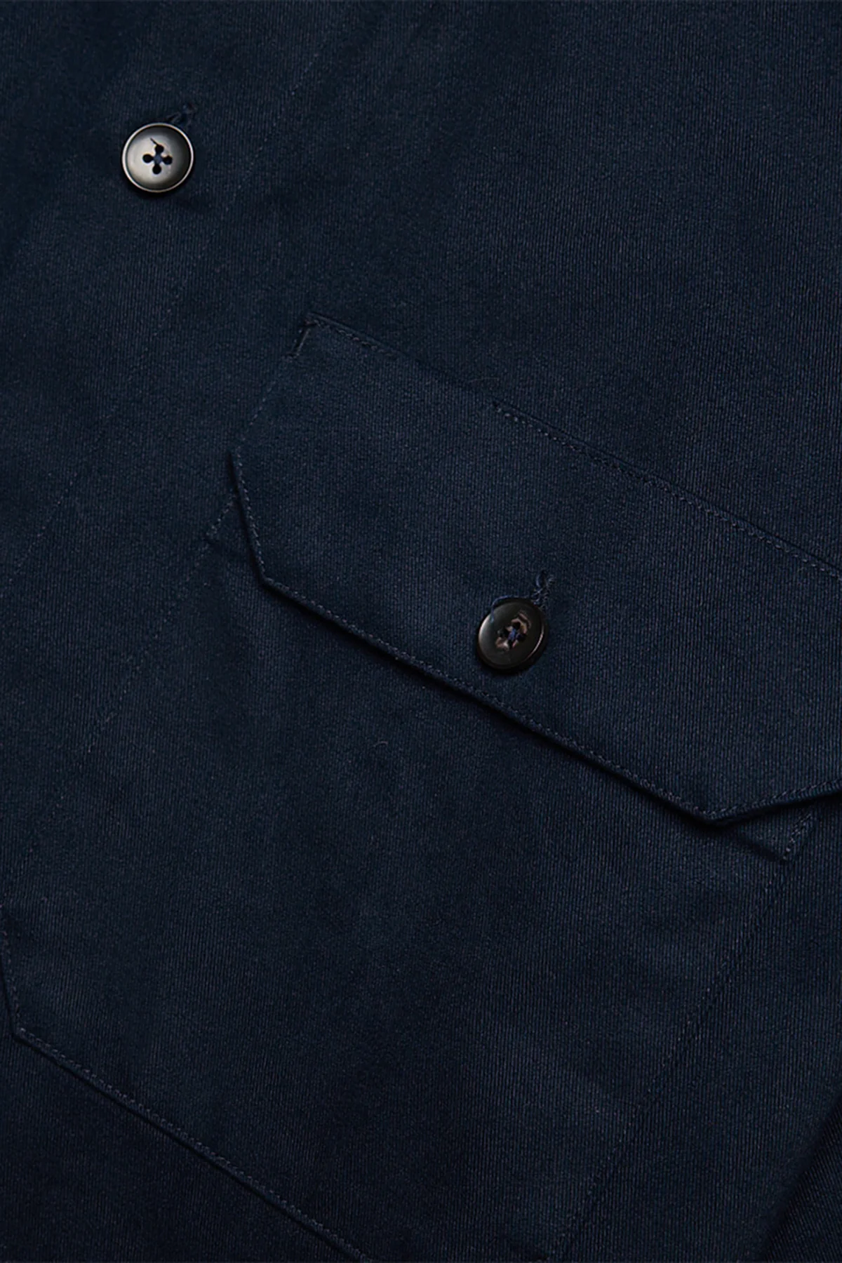 Wright navy overshirt - Image 4