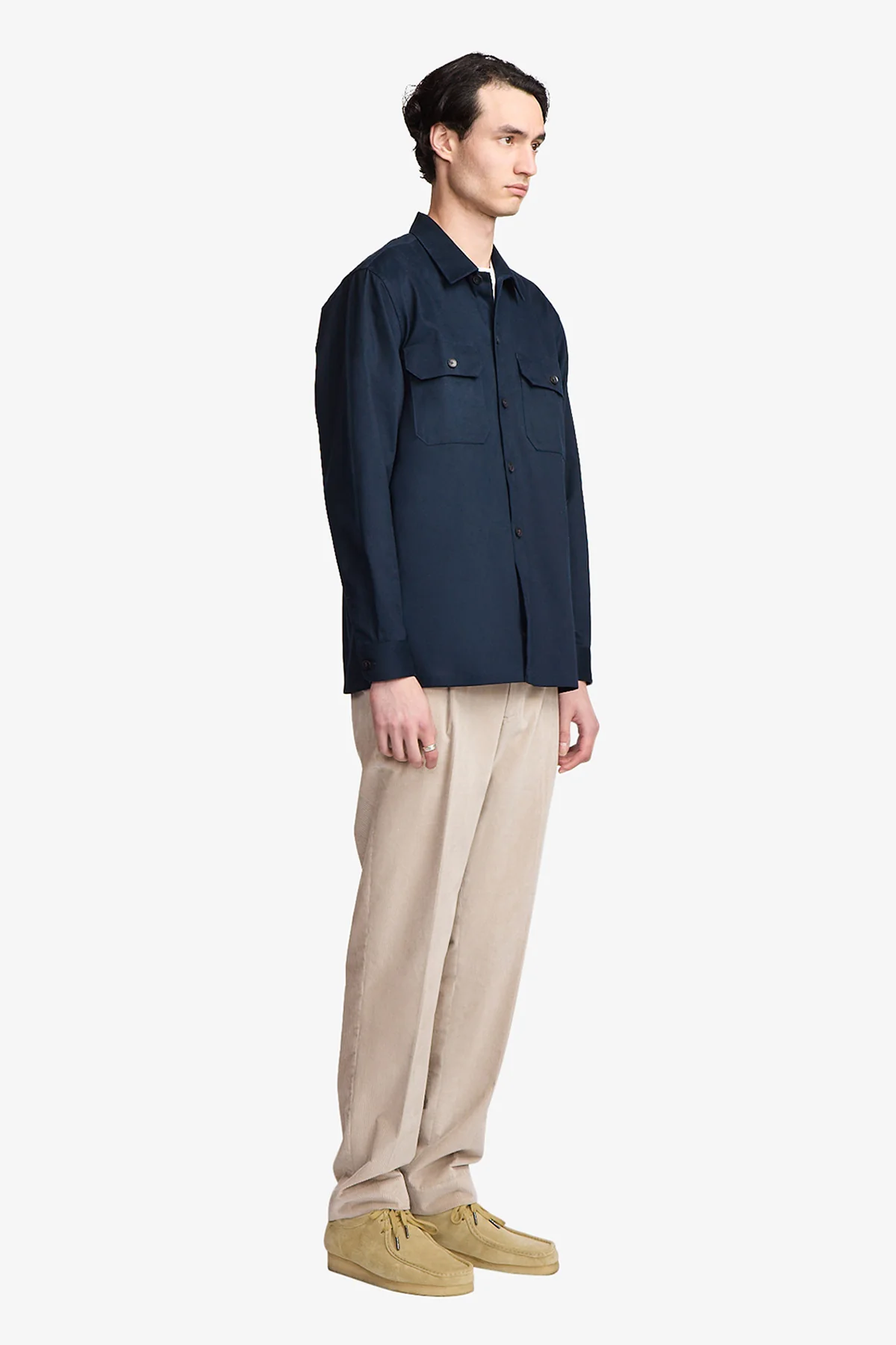 Wright navy overshirt - Image 7